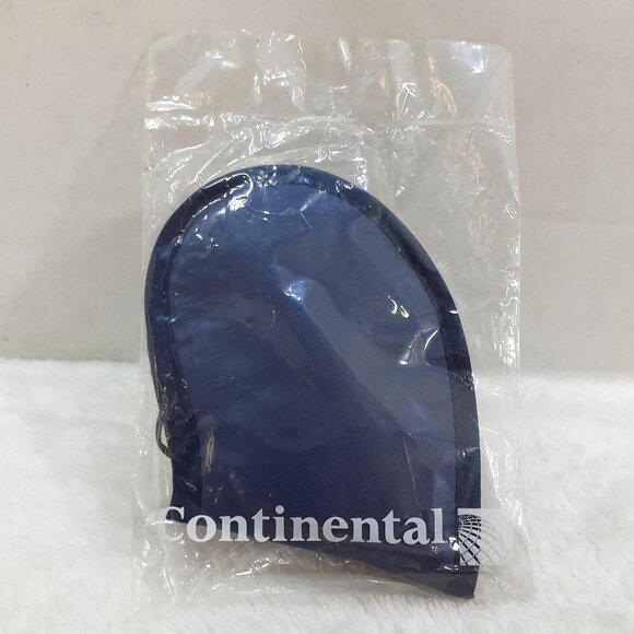 Vintage Continental Airlines Eyeshades and Earplugs Blue Sleep Mask Sealed NOS - Picture 1 of 4